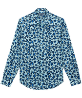 Camisa ligera unisex en gasa de algodón con estampado Turtles Leopard Thalassa vista frontal