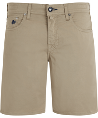 Bermuda homme 5 Poches uni Safari vue de face