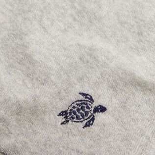 Bermuda en éponge garçon tortue brodée Gris chine vue de détail 4