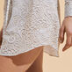 Dentelles Hemdkleid aus Baumwollvoile für Damen Weiss Details Ansicht 2