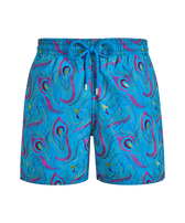 Men Swimwear Embroidered Camo Flowers - Limited Edition Hawaii blue 正面图