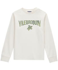 Ronde des Tortues T-Shirt aus Baumwolle für Jungen in Camouflage Off white Vorderansicht