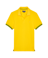 男士纯色棉质 Polo 衫 Sun 正面图