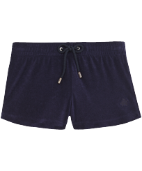 Short en éponge femme Bleu marine vue de face