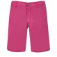 Men Tencel Bermuda Shorts Solid Crimson purple front view