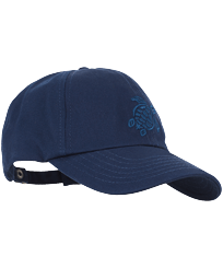 Unisex Cap Solid Navy front view