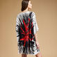 Vestido de viscosa con estampado Urchin para mujer - Vilebrequin x Patrizia Gucci Blanco vista trasera desgastada