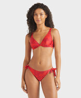 Haut de maillot de bain avec armatures femme Flower Power Lipstick vue portée de face