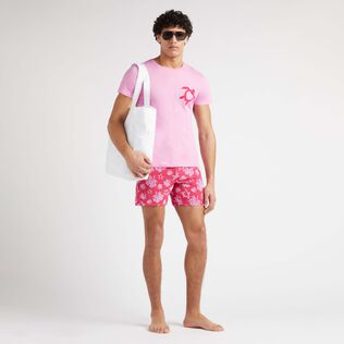 Bañador con estampado Flocked Turtle Heart Tahiti para hombre Grosella detalles vista 1