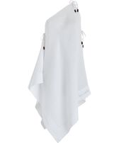 Women White Linen Scarf Dress- Vilebrequin x Angelo Tarlazzi White front view