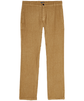 Men Linen Pants Natural Dye Nuts front view