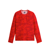 Camiseta de baño de manga larga con protección solar y estampado Flower Power para mujer Lipstick vista frontal