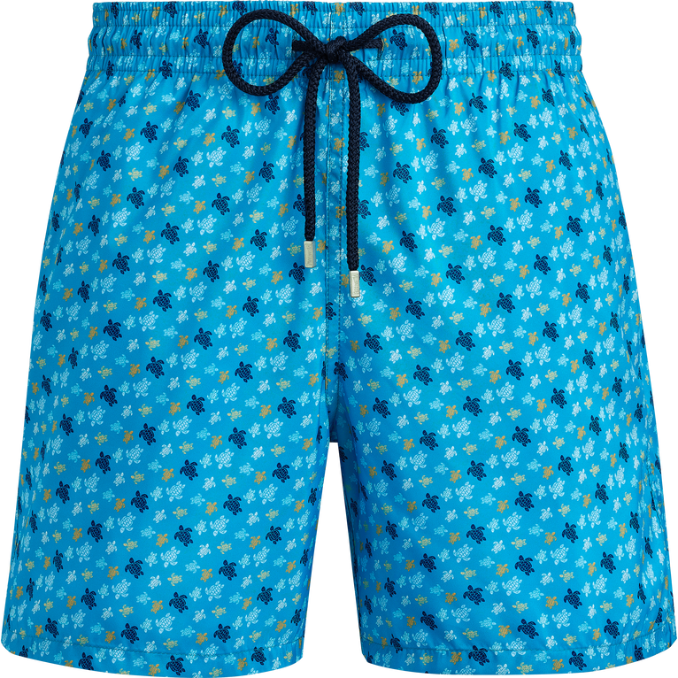 Men Ultra-light And Packable Swim Shorts Micro Ronde Des Tortues Rainbow - Moohina - Blue