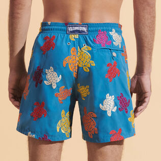 Bañador con bordado Ronde Tortues Multicolores para hombre - Edición limitada Calanque vista trasera desgastada