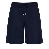 Maillot de bain long homme uni Bleu marine vue de face