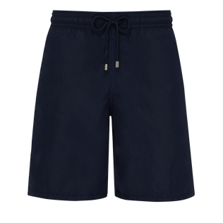 Maillot de bain long homme uni Bleu marine vue de face