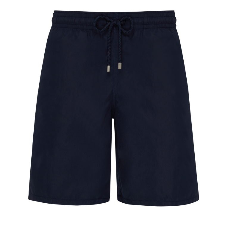 Men Long Swim Shorts Solid - Okoa - Blue - Size XXL - Vilebrequin
