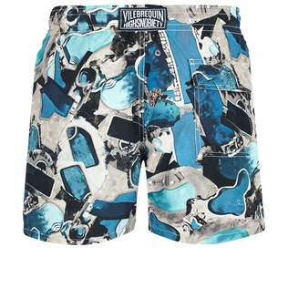 男士 Californian Pool Dogtown 泳裤 - Vilebrequin x Highsnobiety Blue note 后视图