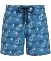 Men Swim Shorts Embroidered Flowers and Shells - Limited Edition Calanque 正面图