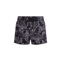 Men Short Swim Shorts Poulpes Black front view