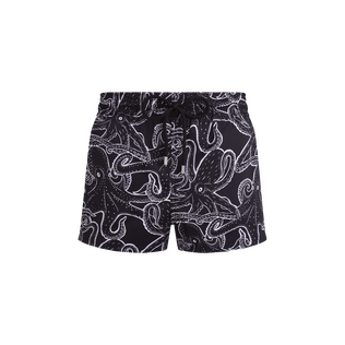 Men Short Swim Shorts Poulpes Black front view