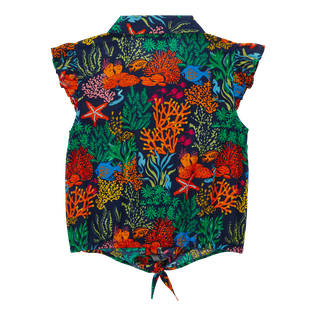 Chemise fille Fonds Marins Multicolores Bleu marine vue de dos