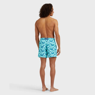 Pantaloncini mare uomo Whales Celadon vista indossata posteriore