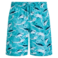 Pantaloncini mare uomo lunghi ultraleggeri e ripiegabili Requins Laguna vista frontale