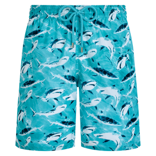 Pantaloncini mare uomo lunghi ultraleggeri e ripiegabili Requins Laguna vista frontale