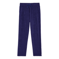 Men Terry Pants Solid Midnight front view