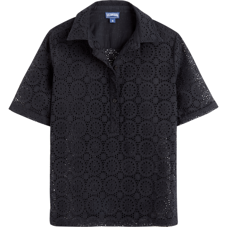 Broderies Anglaises Polohemd Für Damen Aus Baumwolle - Leonie - Schwarz - Größe XS - Vilebrequin