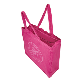 Tote bag en lin imprimé Tortue Pourpre vue de détail 2
