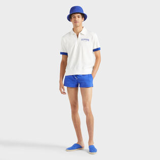 Men Cotton Polo Vintage Bicolor Logo Off white details view 1