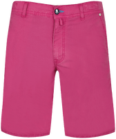 Solid Tencel-Bermudashorts für Herren Purpurrot Vorderansicht