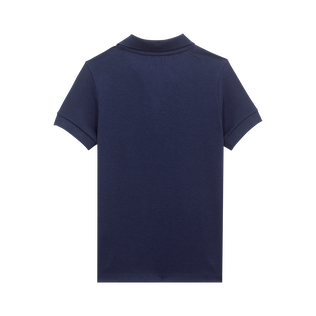 男童 Lobsters 刺绣棉质 Polo 衫 Navy 后视图