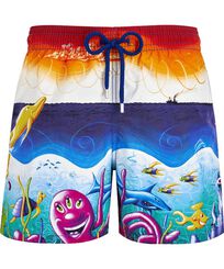 Mareviva Badeshorts für Herren – Vilebrequin x Kenny Scharf Multicolor Vorderansicht