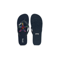 Chanclas con estampado Disco Stars para hombre Azul marino vista frontal