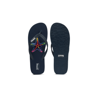 Chanclas con estampado Disco Stars para hombre Azul marino vista frontal