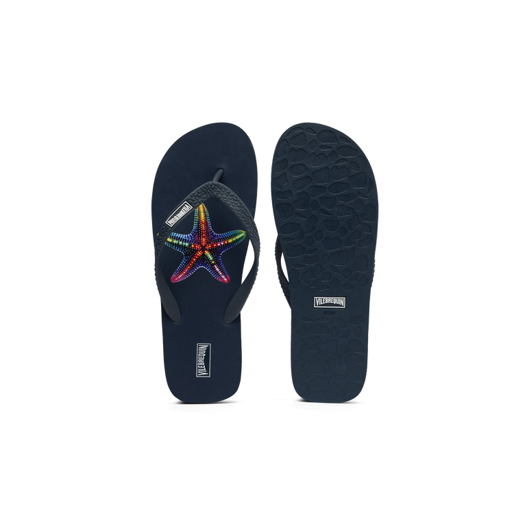 Vilebrequin Vbq Line Flip Flops In Blue