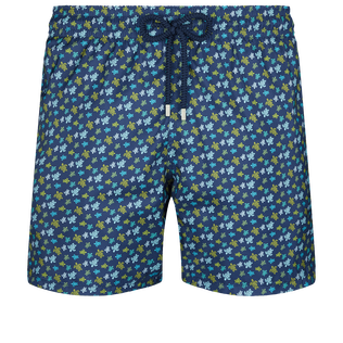 Men Ultra-light and packable Swim Trunks Micro Tortues Rainbow Navy front view