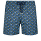 Men Ultra-light and packable Swim Trunks Micro Tortues Rainbow Navy front view