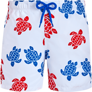 Bañador con estampado Tortues Multicolores para niño Blanco vista frontal