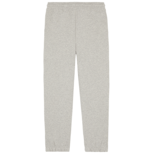 Joggers con tortuga bordada para niño Gris jaspeado vista trasera