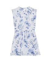 Girls Viscose Dress Medusa and Shells White front view