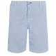 Men Cotton printed Bermuda Shorts Micro Flower White front view