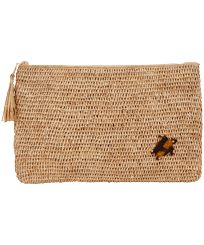 Trousse de plage en raphia Chanvre vue de face