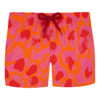 New Leopard Badeshorts für Mädchen Apricot Vorderansicht