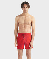 Maillot de bain court stretch homme Flower Power Lipstick vue portée de face