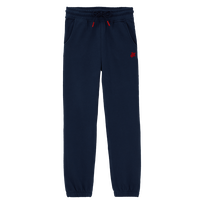Solid Jogginghose aus Baumwolle für Jungen Marineblau Vorderansicht
