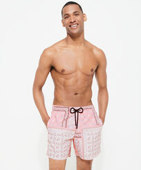 Men Classic Printed - Men Swimwear Bandana - Vilebrequin x BAPE® BLACK, Candy front worn view